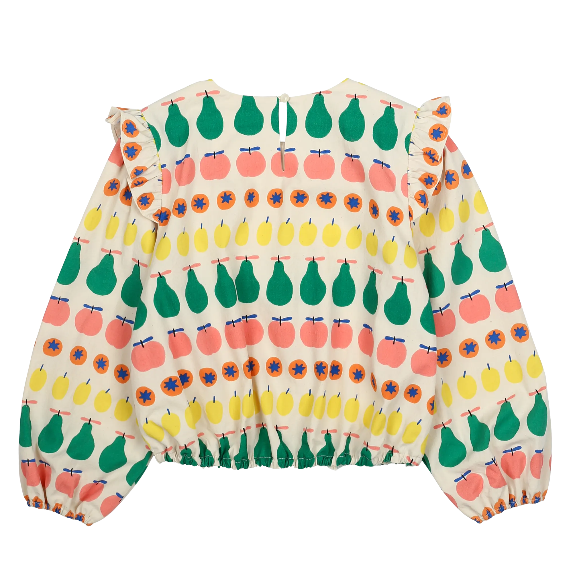 Jelly Mallow Fruit Shirring Blouse | Ivory