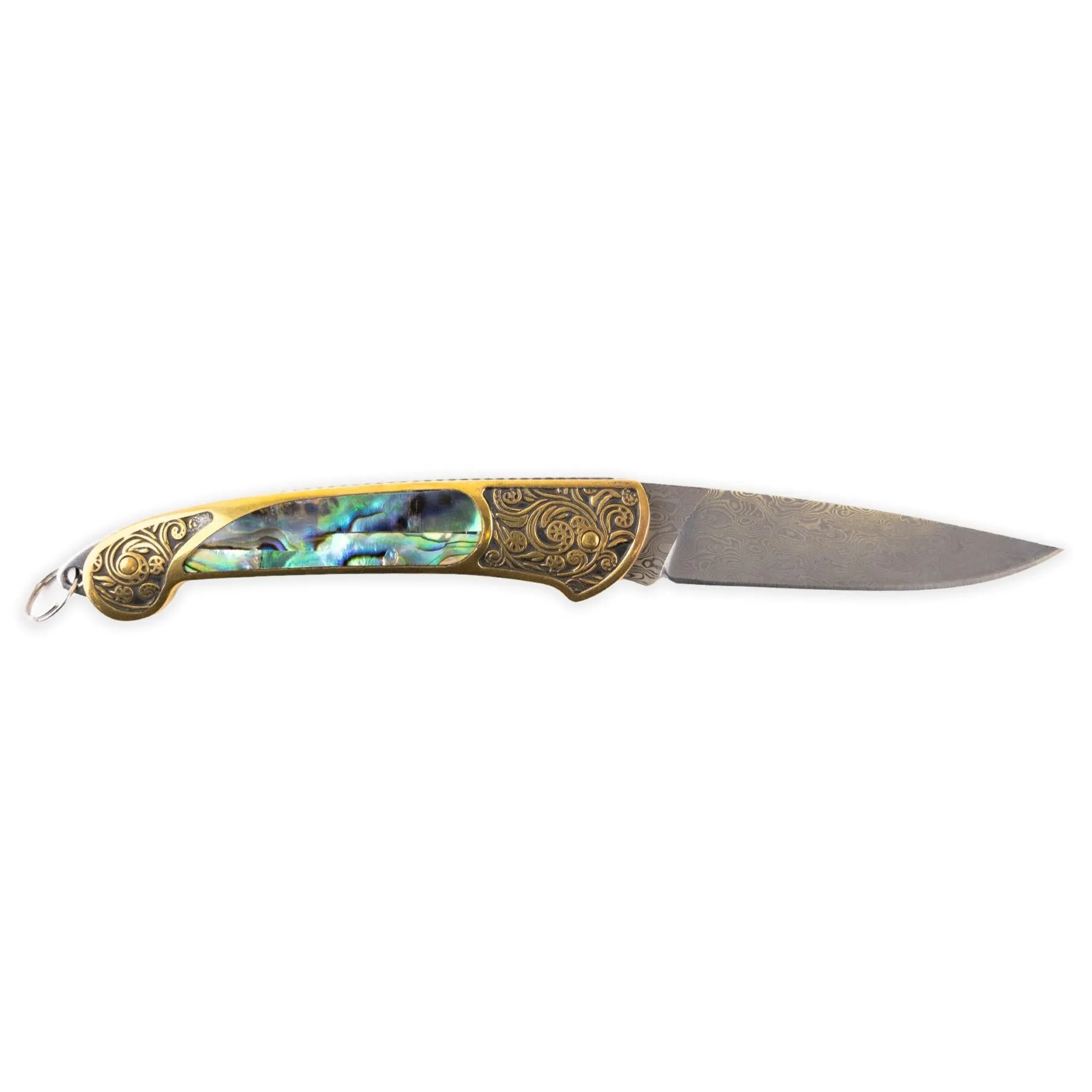 JNR Woodworks "New Zealand Paua & Damascus Steel" Pocket Knife