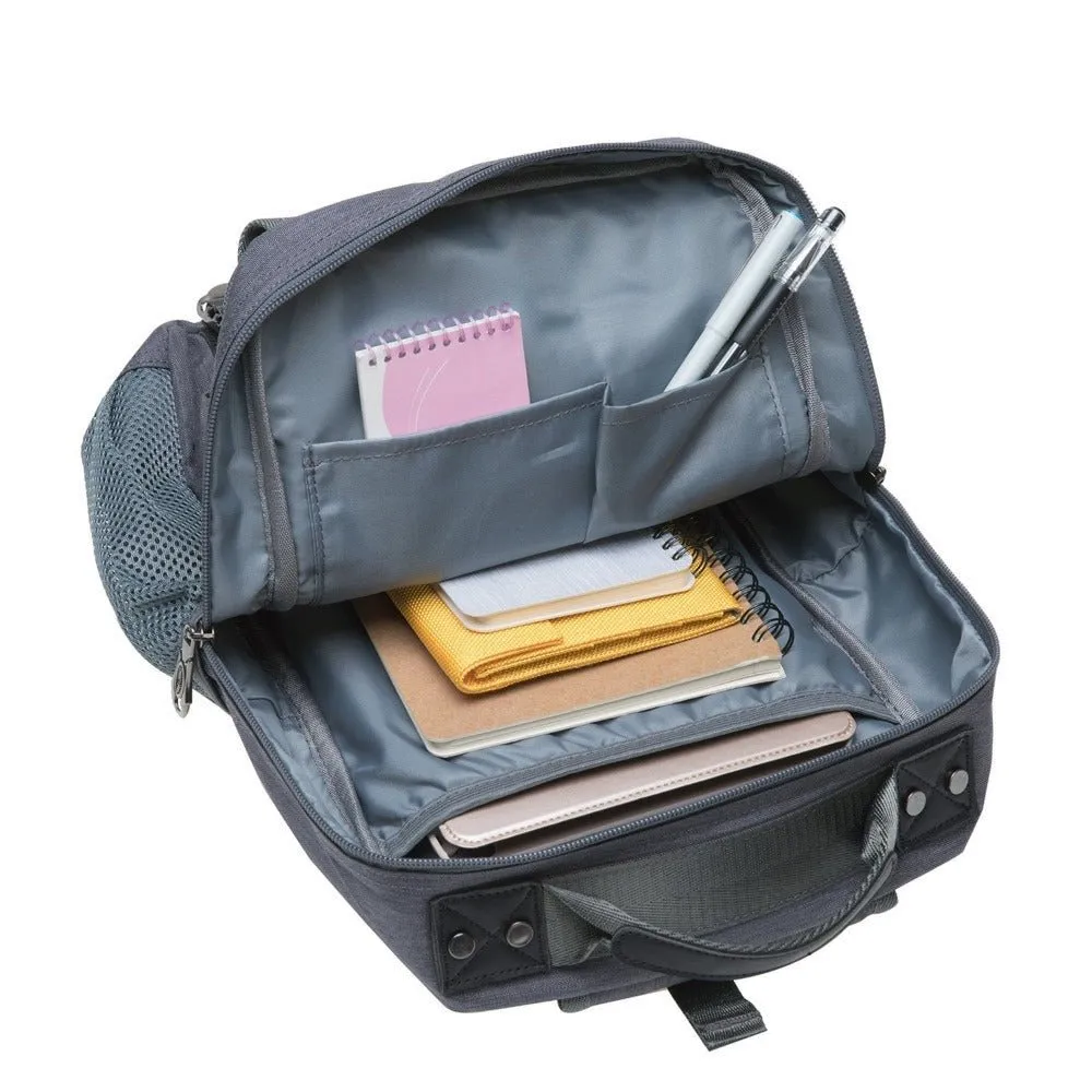 KAUKKO Canvas Crossbody Sling Bag Backpack for Cycling, Hiking, Camping, and Commuting, FD252-1 ( Grey )