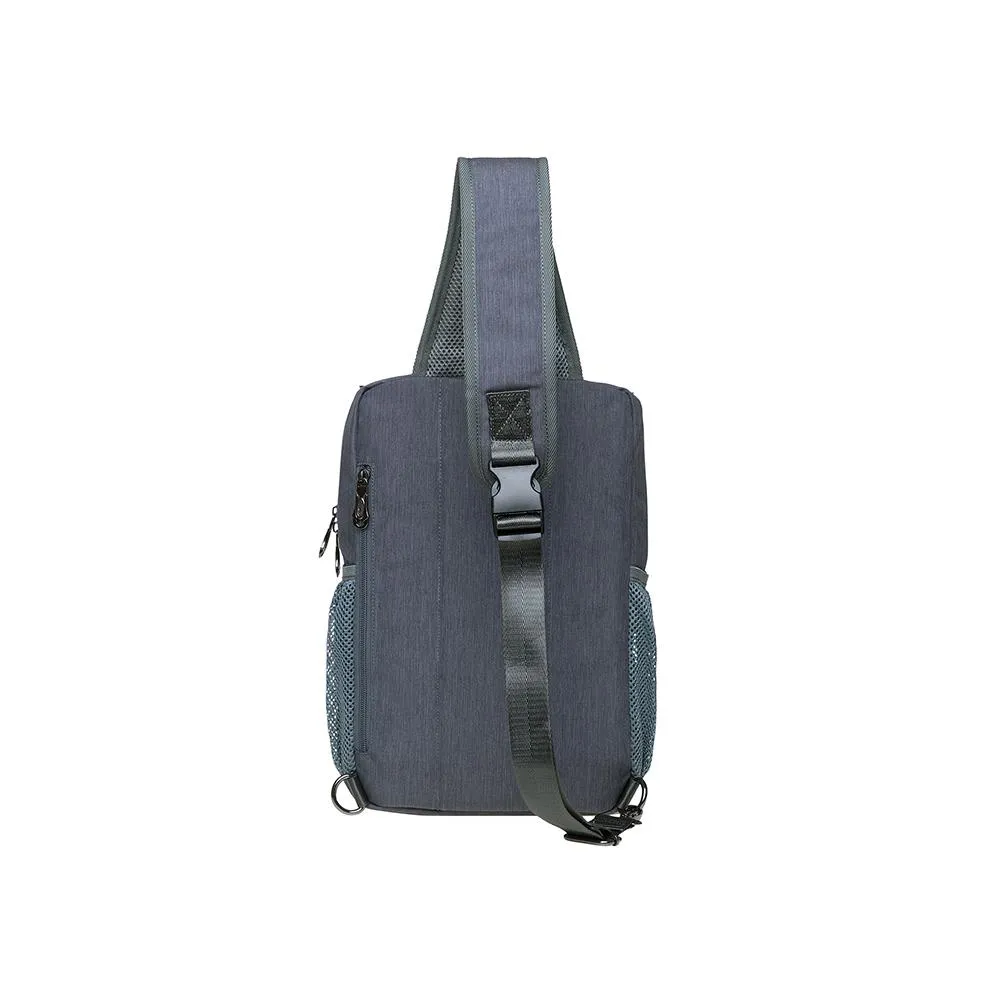 KAUKKO Canvas Crossbody Sling Bag Backpack for Cycling, Hiking, Camping, and Commuting, FD252-1 ( Grey )
