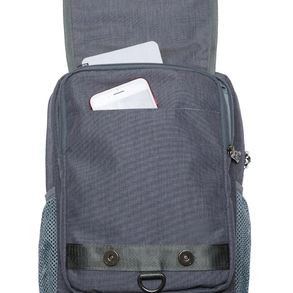 KAUKKO Canvas Crossbody Sling Bag Backpack for Cycling, Hiking, Camping, and Commuting, FD252-1 ( Grey )
