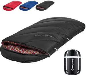 Kingcamp Teen Sleeping Bag for Kids Boys Girls Youth Cotton Flannel Lined Sleeping Bag for Backpacking Hiking Camping 20 Degree Sleeping Bag Lightweight & Waterproof