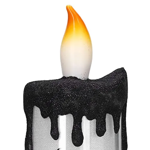 KOSDFOGE Halloween Snow Globe Candles Light, LED Terrorist Decoration Electronic Candle Lamp for Party Holiday(Dancing Skeleton)