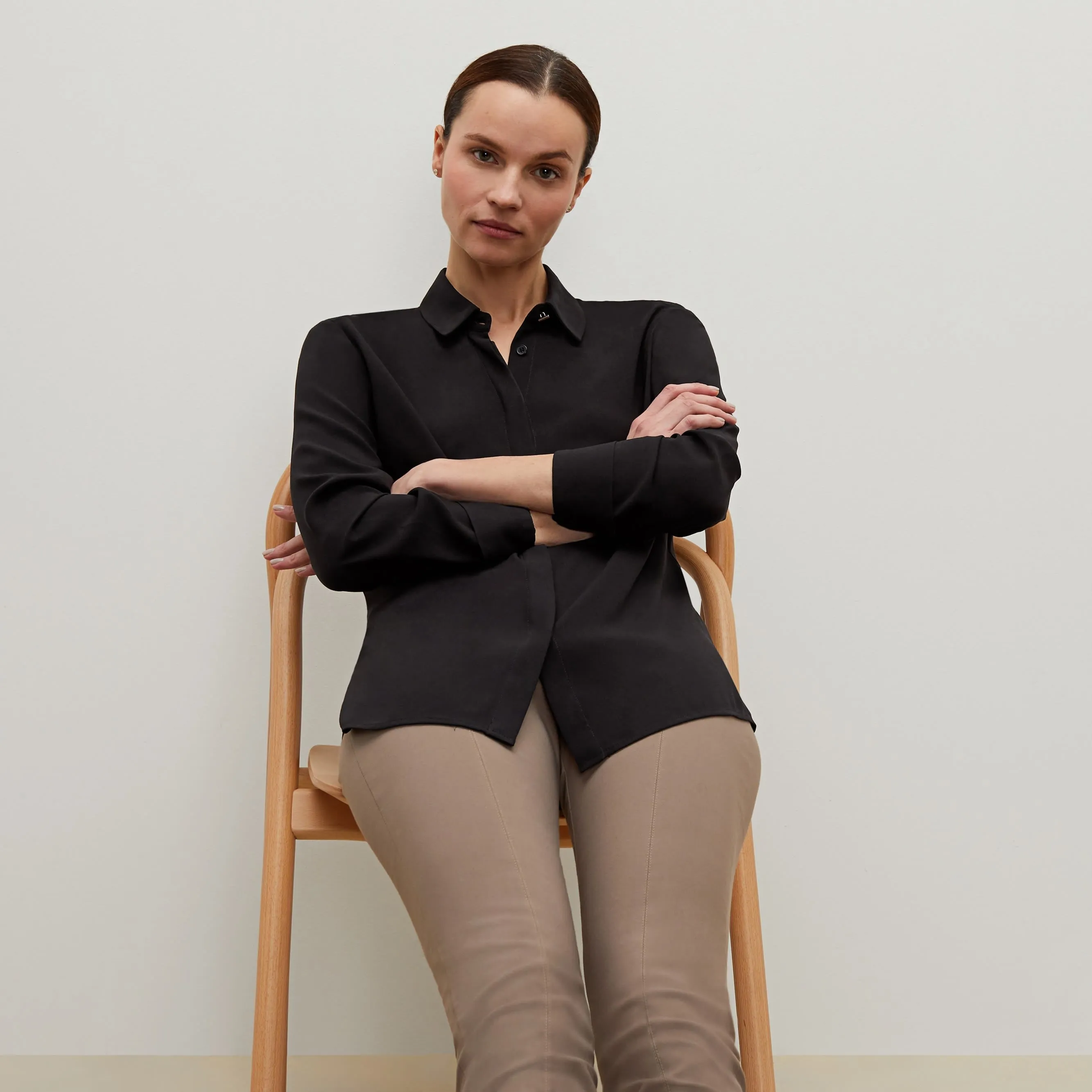 Lagarde Shirt - Crepe :: Black