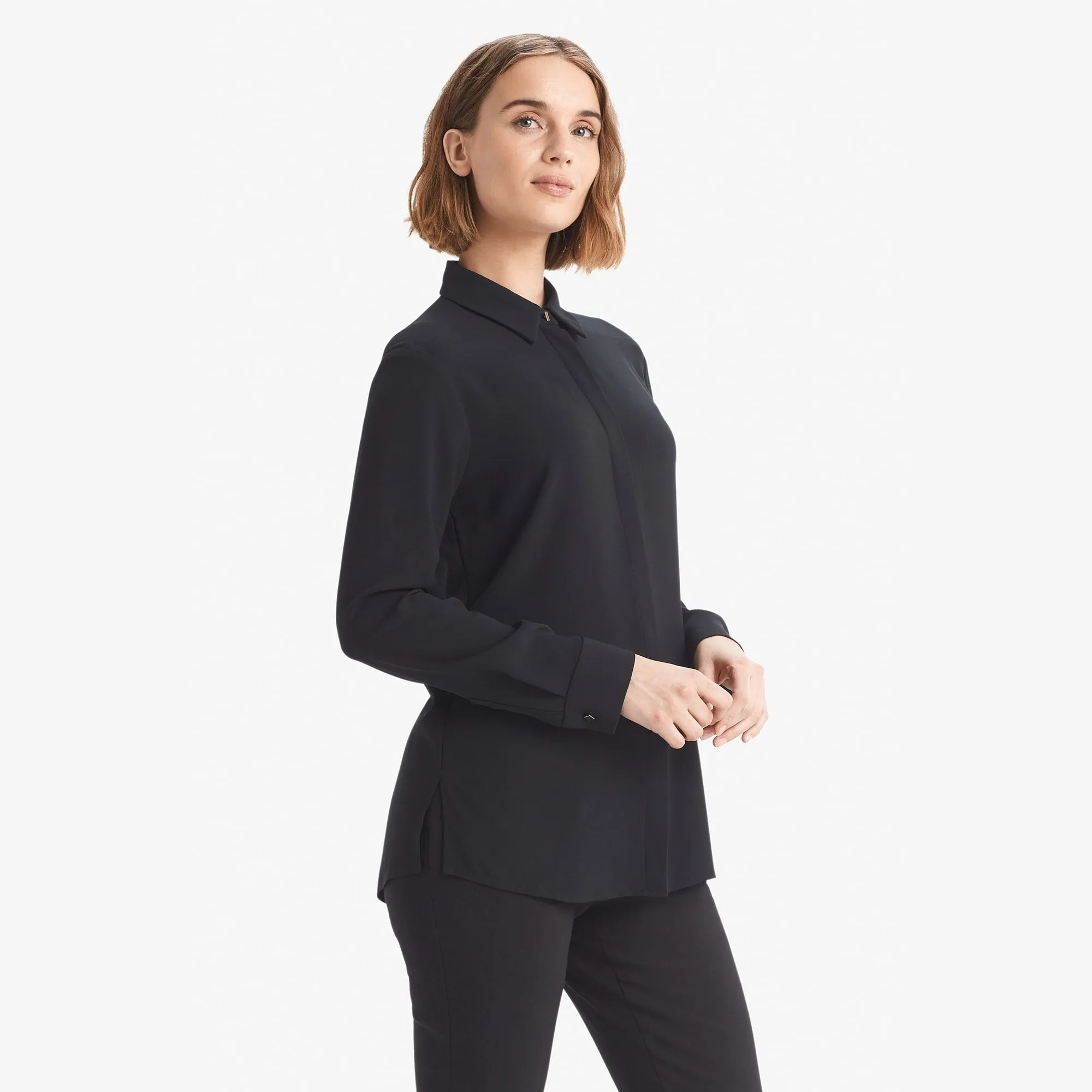 Lagarde Shirt - Crepe :: Black