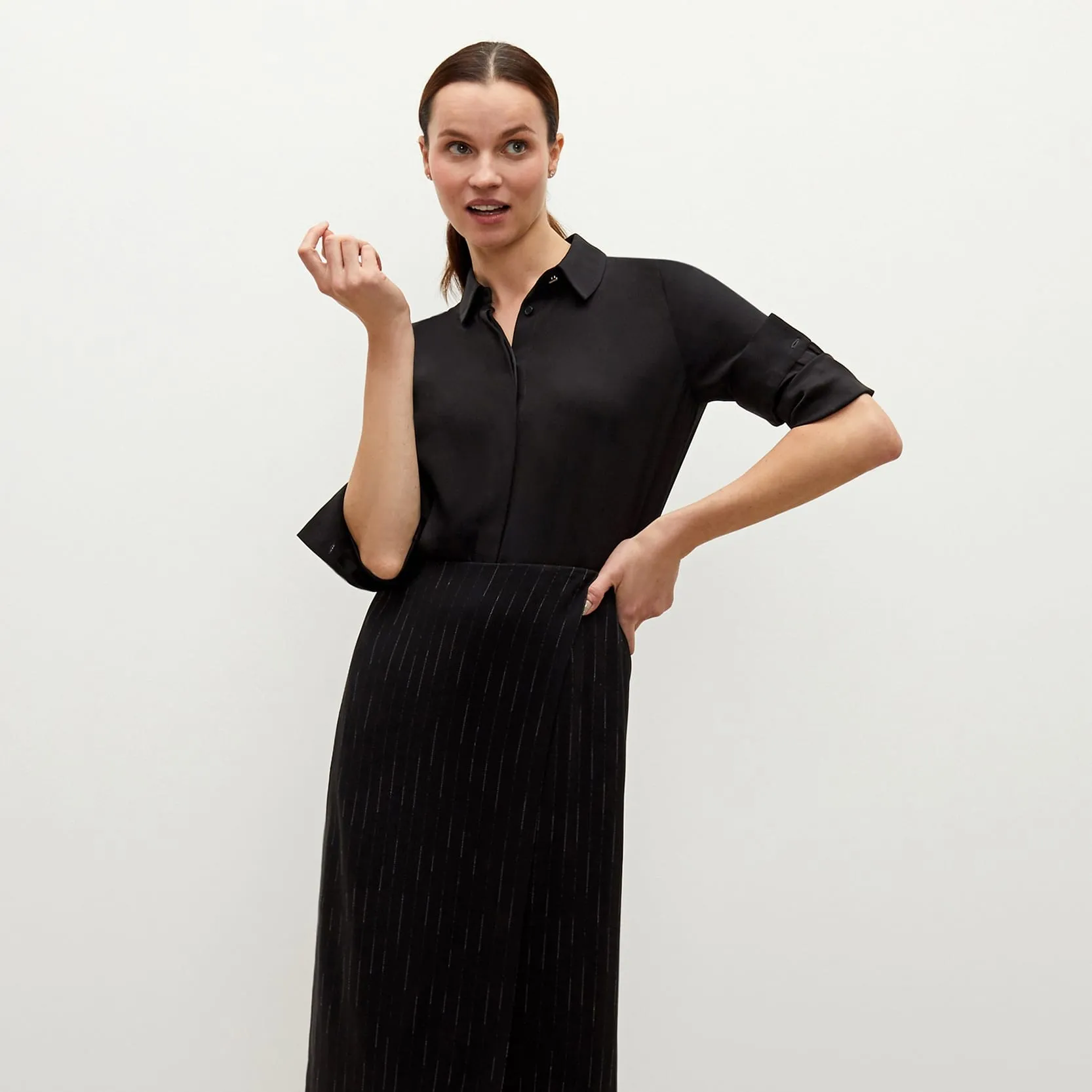 Lagarde Shirt - Crepe :: Black