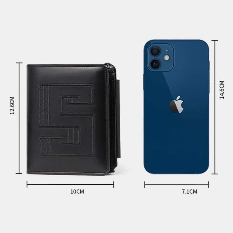 Large Capacity Leather Wallet Credit Card Holder RFID Blocking Money Organizer