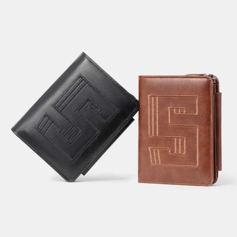 Large Capacity Leather Wallet Credit Card Holder RFID Blocking Money Organizer