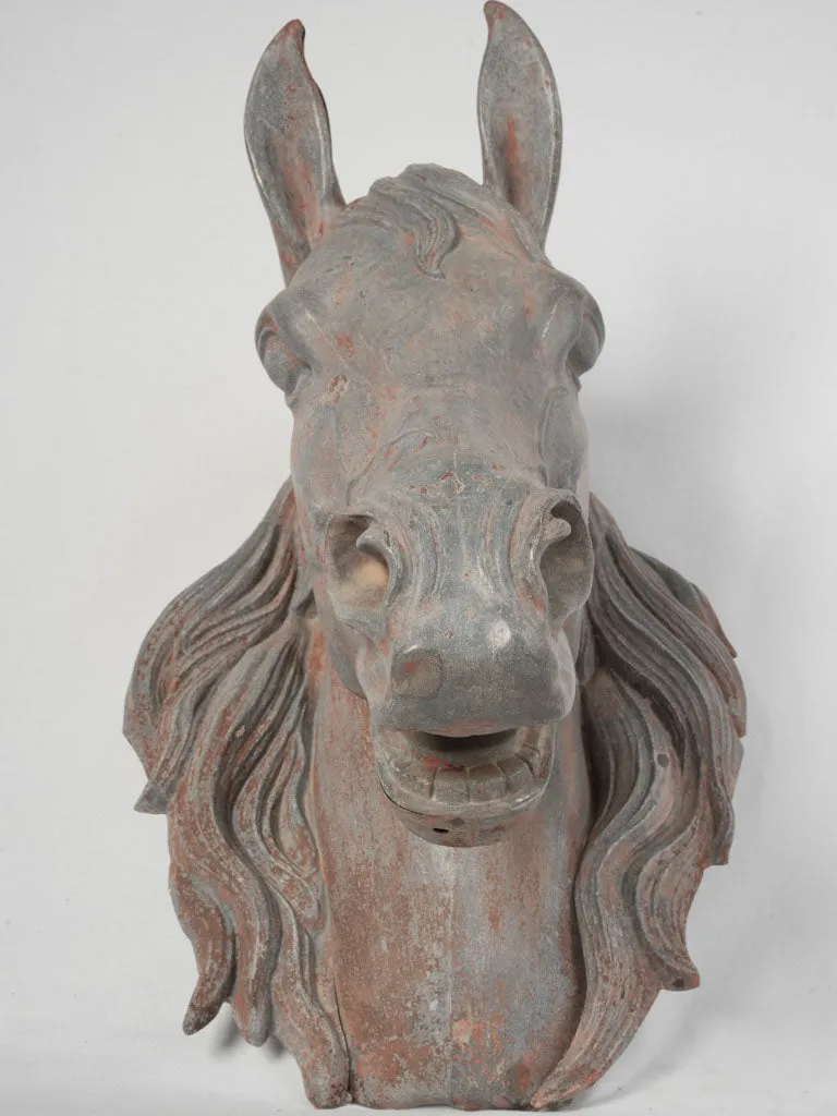 Late 19th Century French Life-Size Zinc Horse Head Sign 23¾"