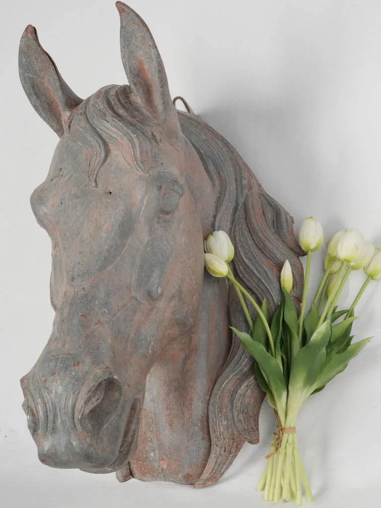 Late 19th Century French Life-Size Zinc Horse Head Sign 23¾"