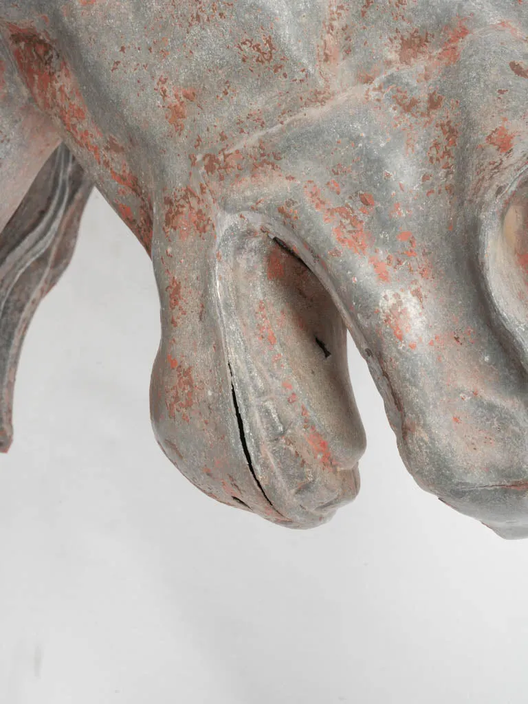 Late 19th Century French Life-Size Zinc Horse Head Sign 23¾"