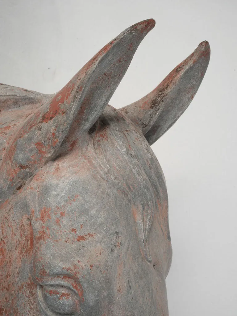 Late 19th Century French Life-Size Zinc Horse Head Sign 23¾"