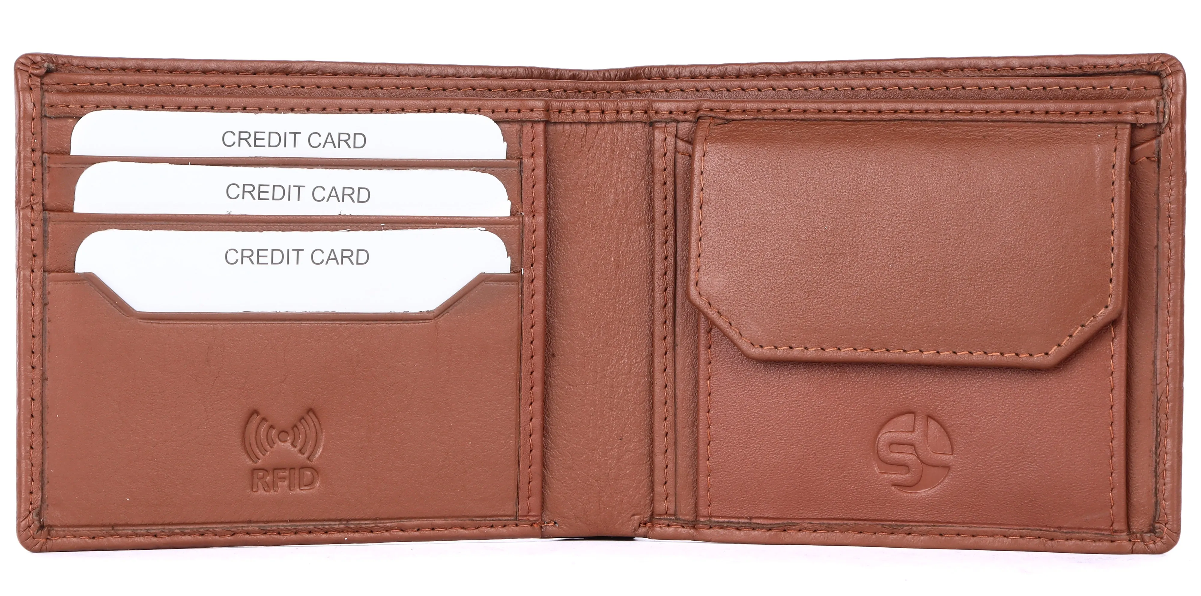 LEATHER WALLET AND CLUTCH COMBO GIFT SET 54130 (TAN)