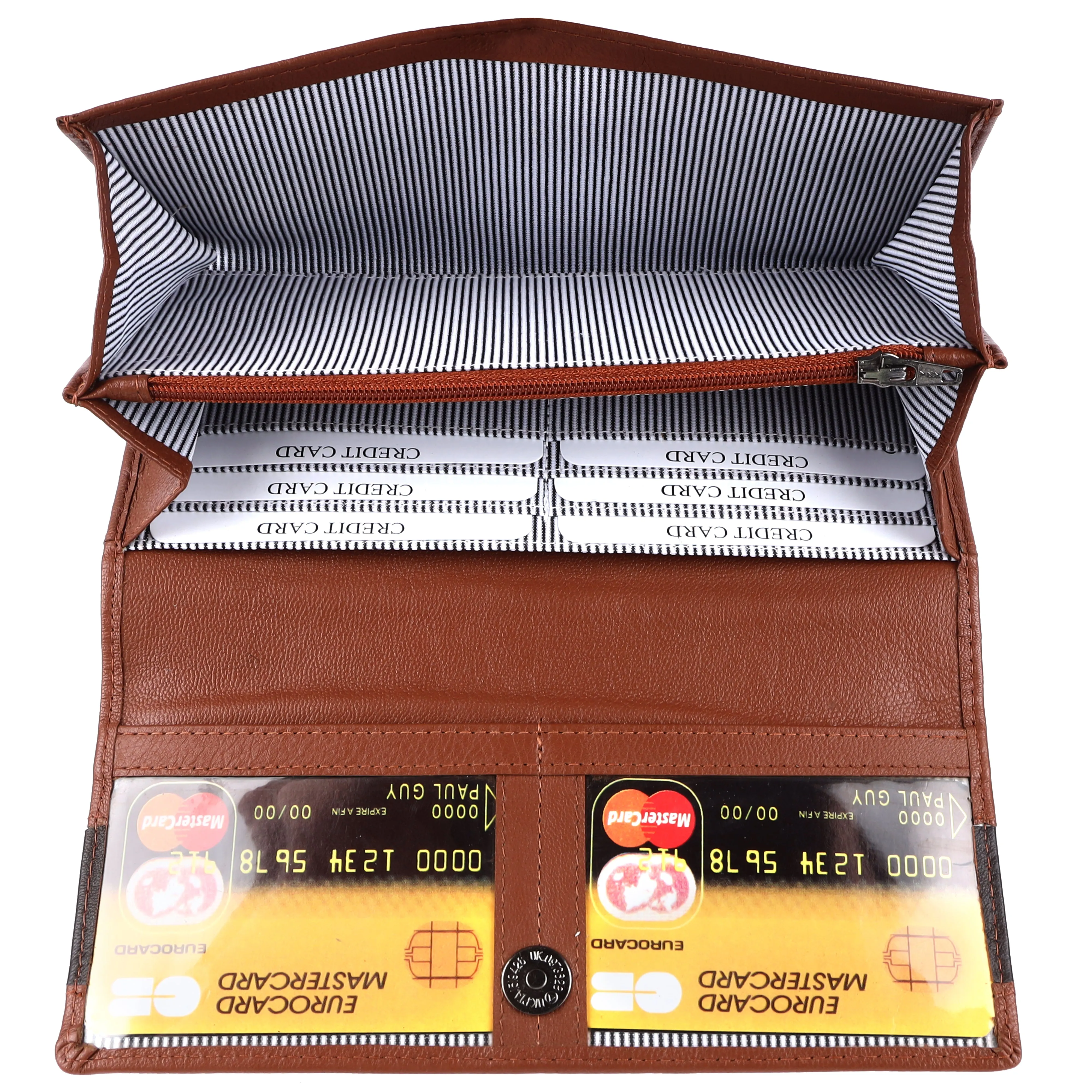 LEATHER WALLET AND CLUTCH COMBO GIFT SET 54130 (TAN)