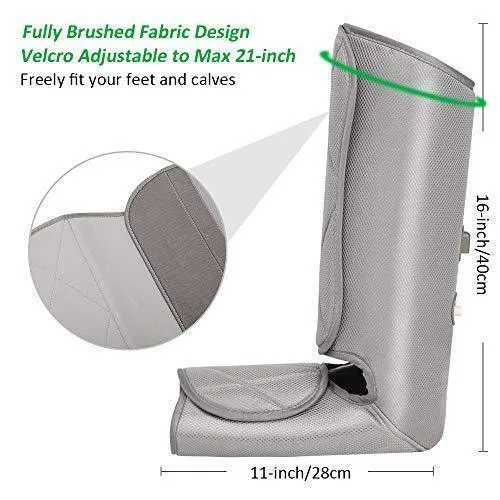 Leg Compression Massager Foot and Calf Massager Machine with Optional Heat 3 Modes 4 Intensities Handheld Controller for Feet, Legs, Calves Muscle Relaxation - Home and Office Use