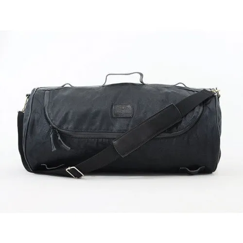 Longride Waxed Canvas Roll Bag Black - 32.5 Liters