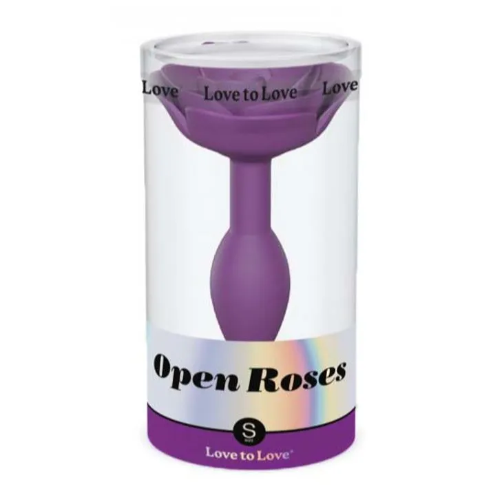Love To Love Open Rose Butt Plug Small Purple