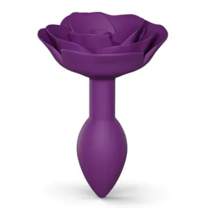 Love To Love Open Rose Butt Plug Small Purple