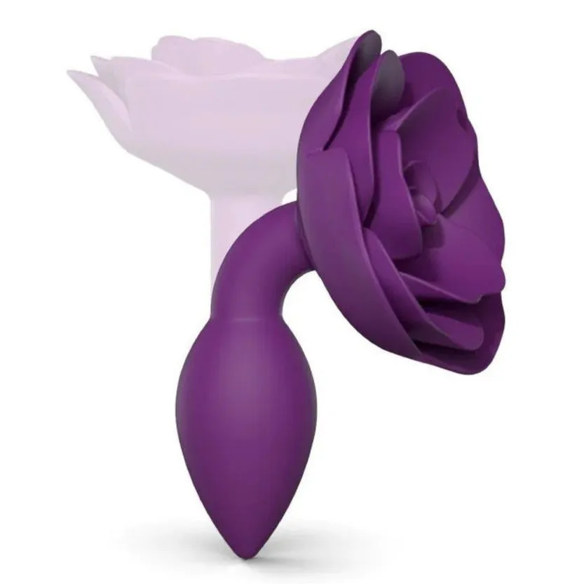Love To Love Open Rose Butt Plug Small Purple