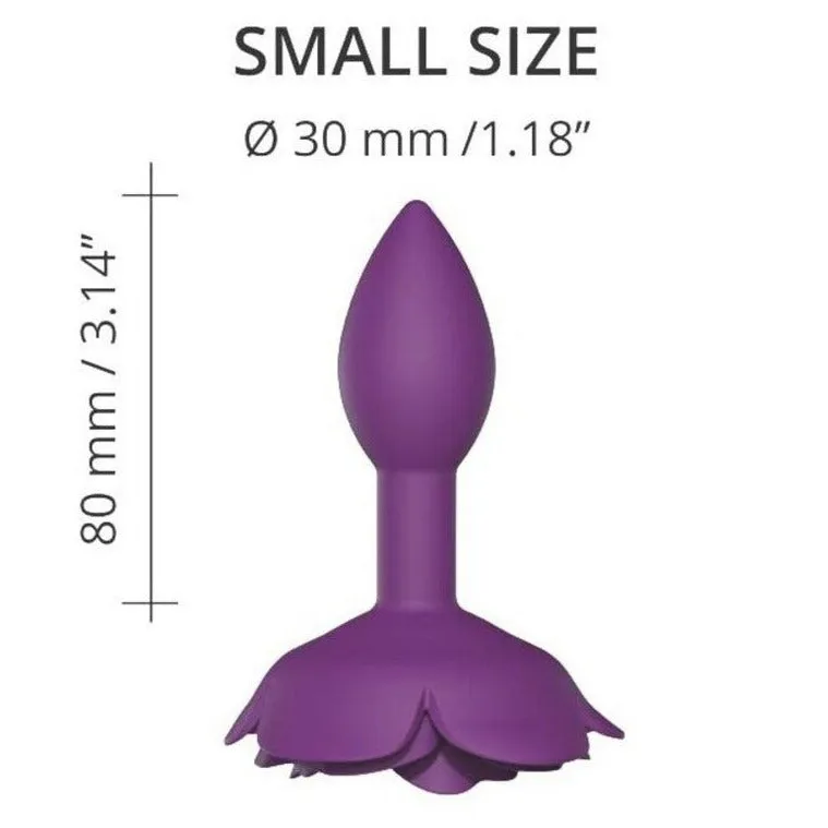 Love To Love Open Rose Butt Plug Small Purple