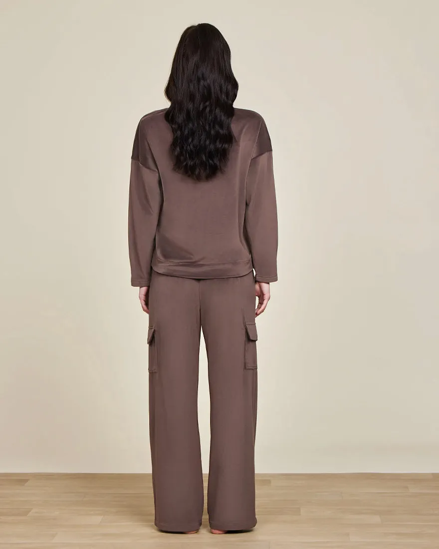 Luxe Chic Tucked Sweatshirt