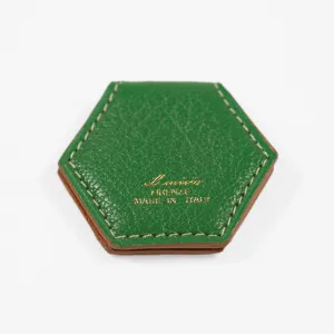 Magnetic money clip, Vert Vif green goatskin