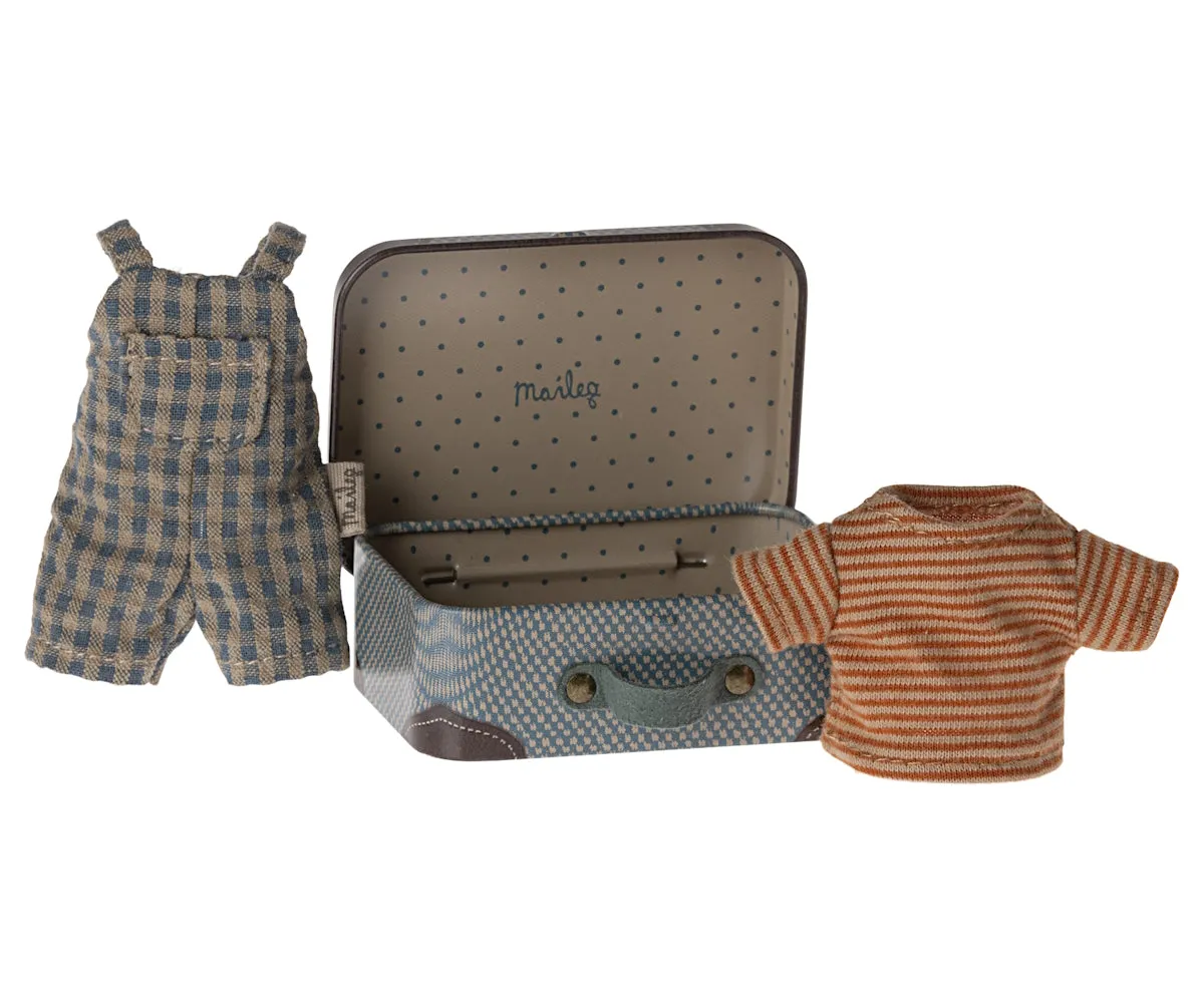 MAILEG - CLOTHING: OVERALLS AND SHIRT IN A SUITCASE FOR BIG BROTHER