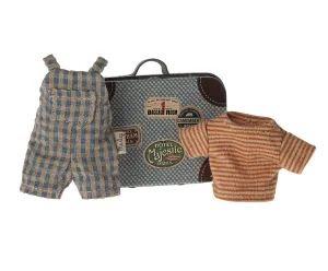 MAILEG - CLOTHING: OVERALLS AND SHIRT IN A SUITCASE FOR BIG BROTHER