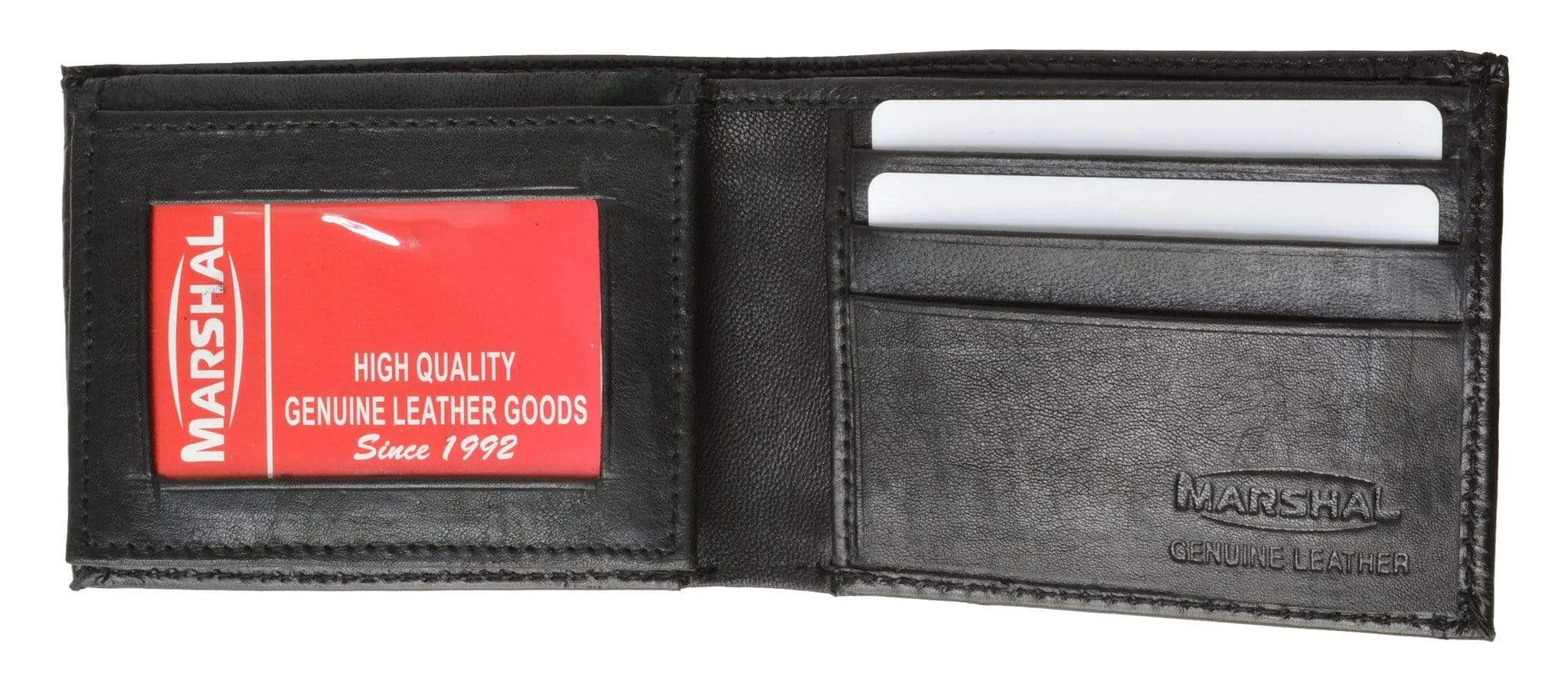 Mens Key ID Holder Soft Leather Bifold Wallet 2553