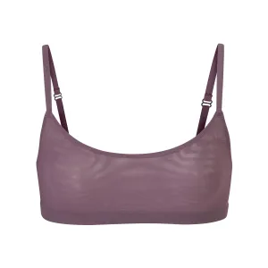 MESH SCOOP BRALETTE | PLUM