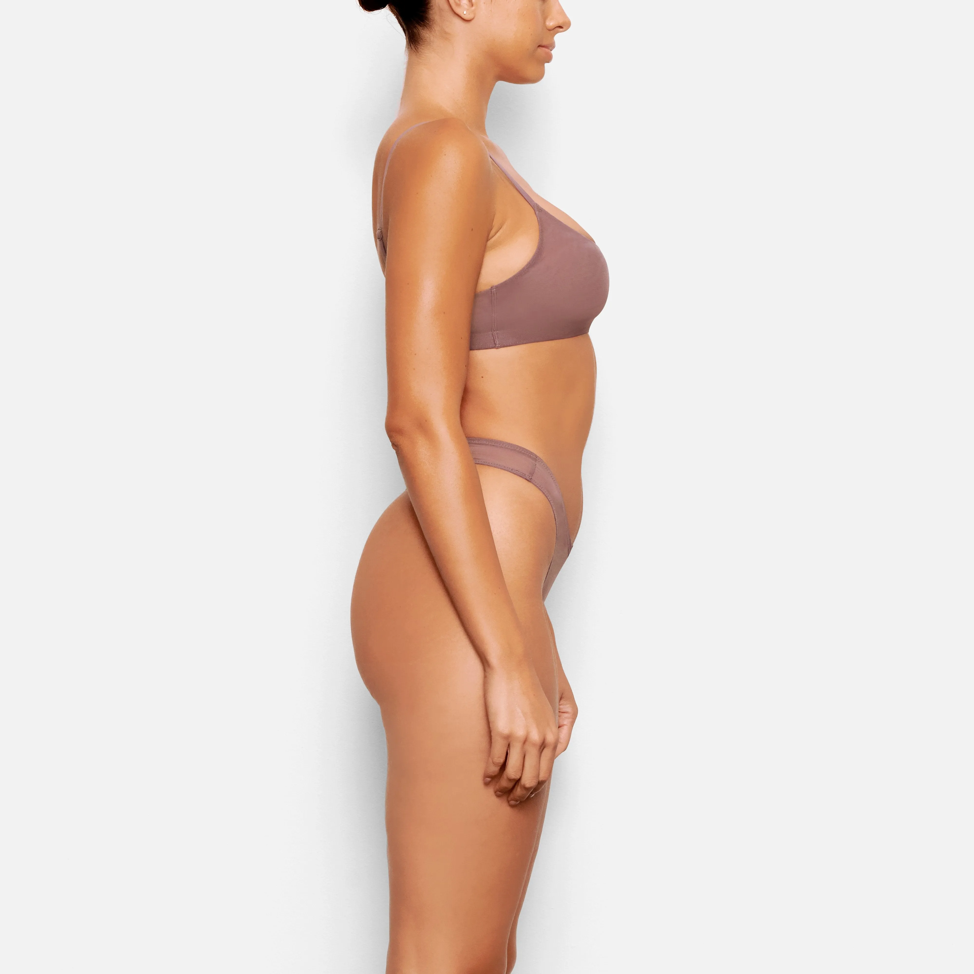 MESH SCOOP BRALETTE | PLUM