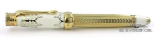 Michel Perchin Imperial 10th Anniversary White Vermeil Fountain Pen