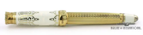 Michel Perchin Imperial 10th Anniversary White Vermeil Fountain Pen