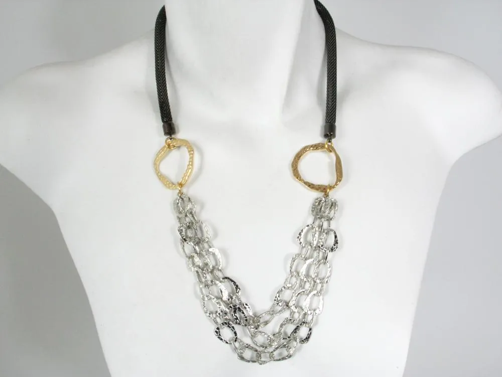 Multi-Chain Mesh Necklace