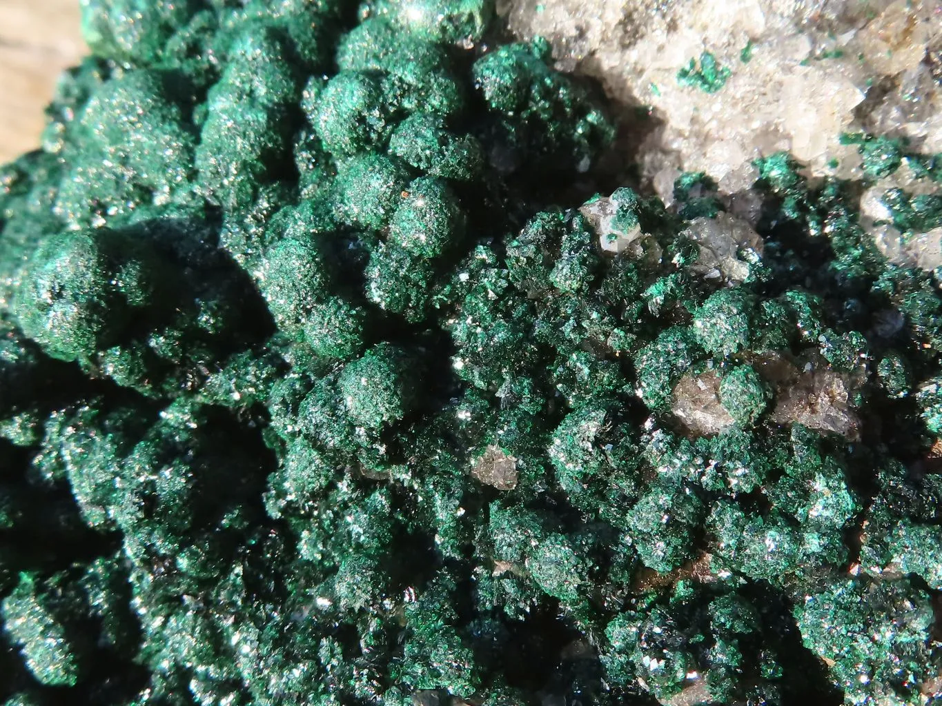 Natural Rare Ball Malachite On Drusy Quartz & Dolomite Matrix  x 1 From Kambove, Congo