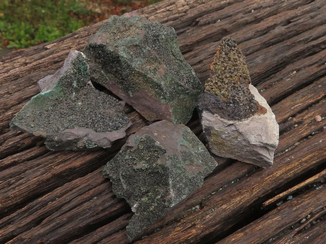 Natural Rare Copper Phosphate Libethenite On Dolomite Clusters x 8 From Shituru, Congo