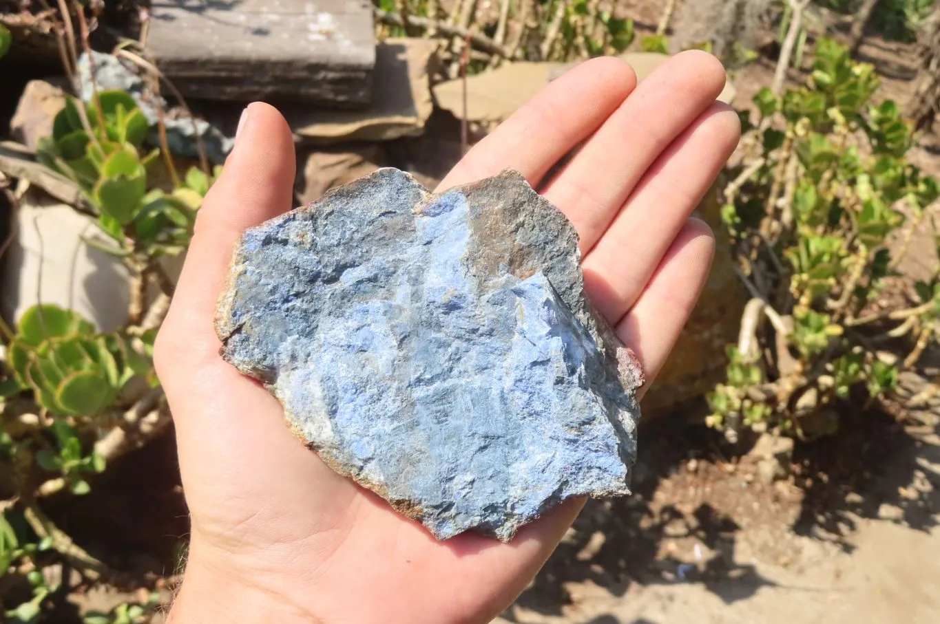 Natural Rare Dumortierite Cobbed Specimens x 6 From Mozambique