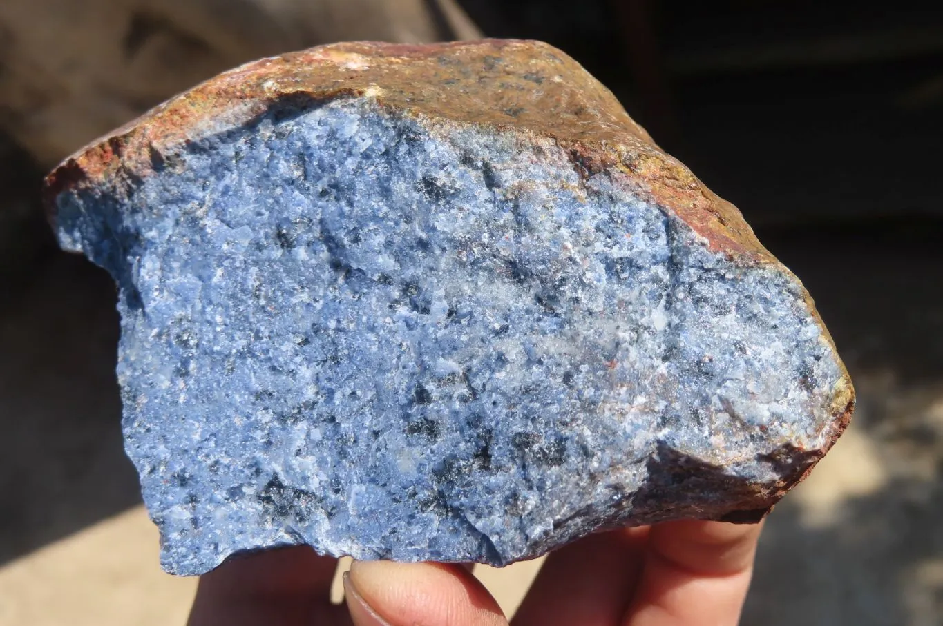 Natural Rare Dumortierite Cobbed Specimens x 6 From Mozambique