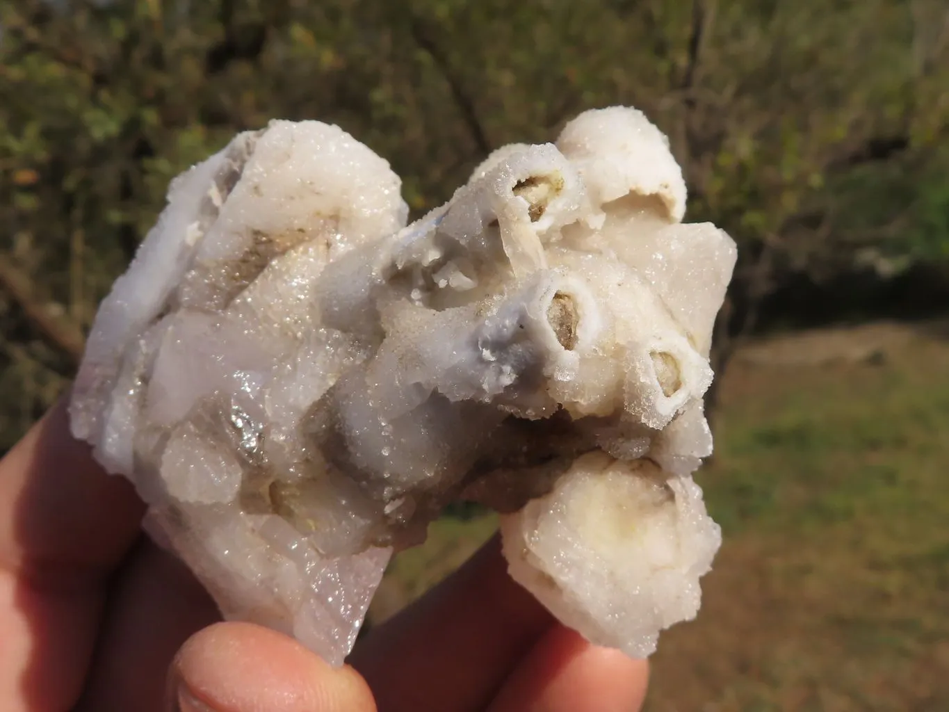Natural Rare Hollow "Snow" Quartz Specimens x 12 From Albert's Mountain, Lesotho