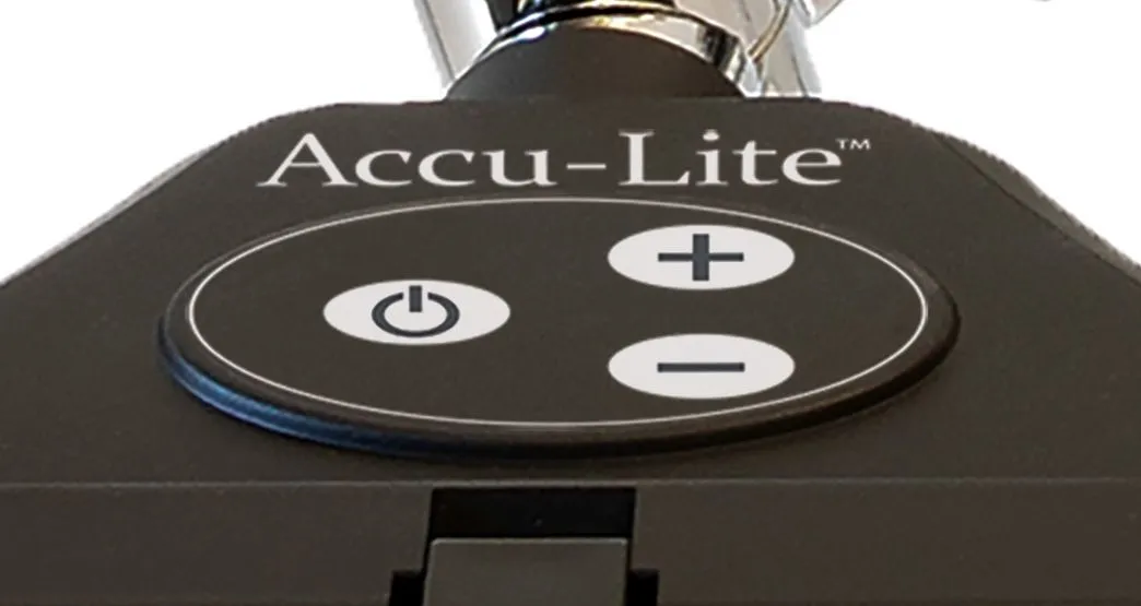OC White ALREC-45-W Accu-Lite&trade; LED Magnifier with 6.85" Rectangle, 3.5 Diopter Lens & Edge Clamp, White