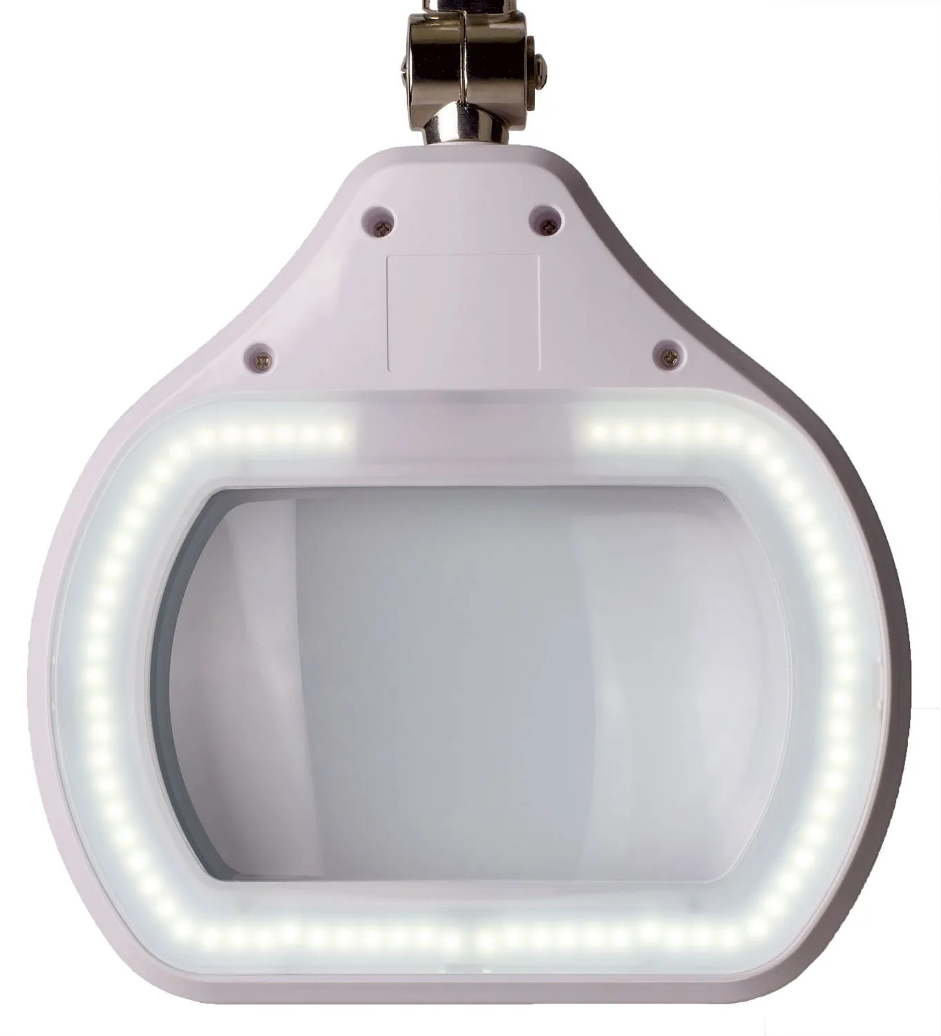 OC White ALREC-45-W Accu-Lite&trade; LED Magnifier with 6.85" Rectangle, 3.5 Diopter Lens & Edge Clamp, White