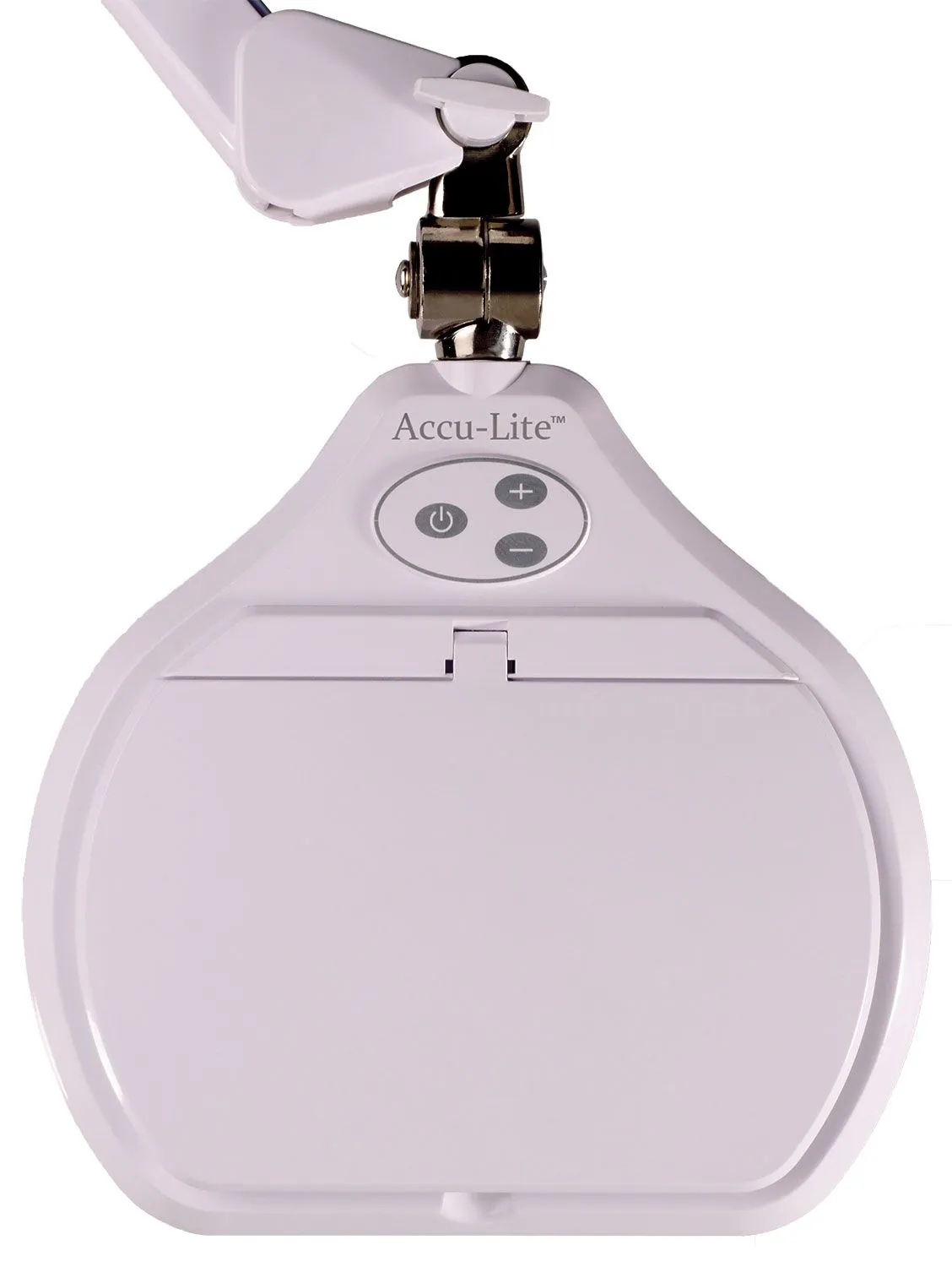 OC White ALREC-45-W Accu-Lite&trade; LED Magnifier with 6.85" Rectangle, 3.5 Diopter Lens & Edge Clamp, White