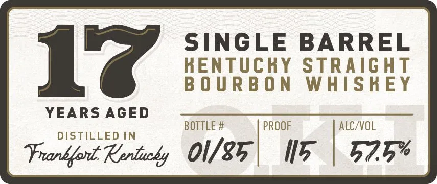 O.K.I. 17-Year Aged Single Barrel Kentucky Straight Bourbon Whiskey