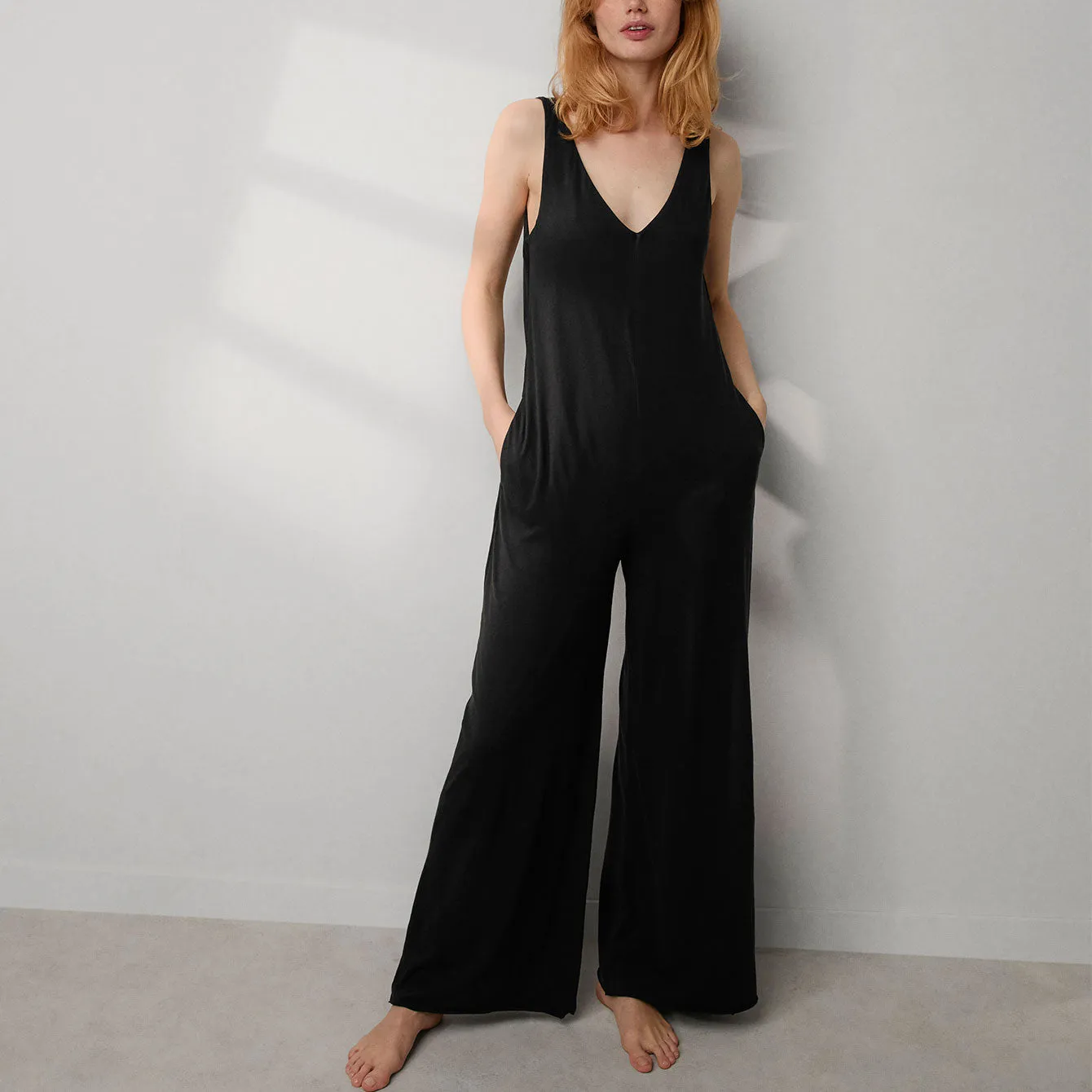 Organic Pima Double V Jumpsuit