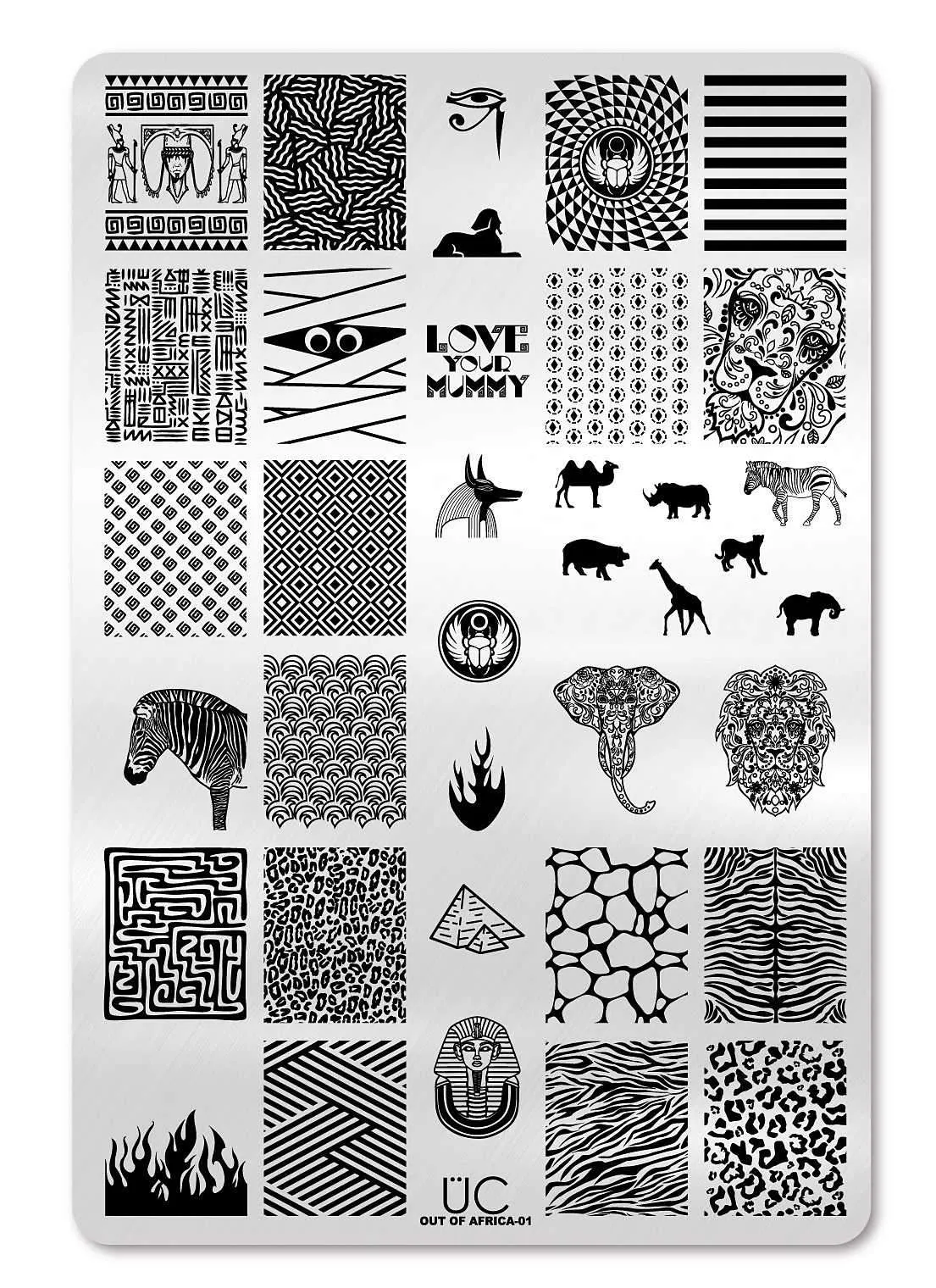 Out of Africa - Uber Chic Stamping Plate