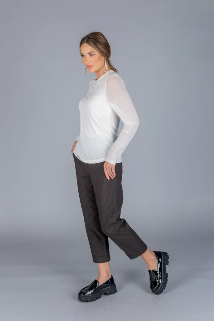 Paolo Tricot, LC1 Mesh Top, White