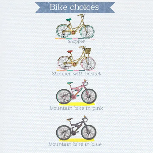 Personalised Cycling Family Print
