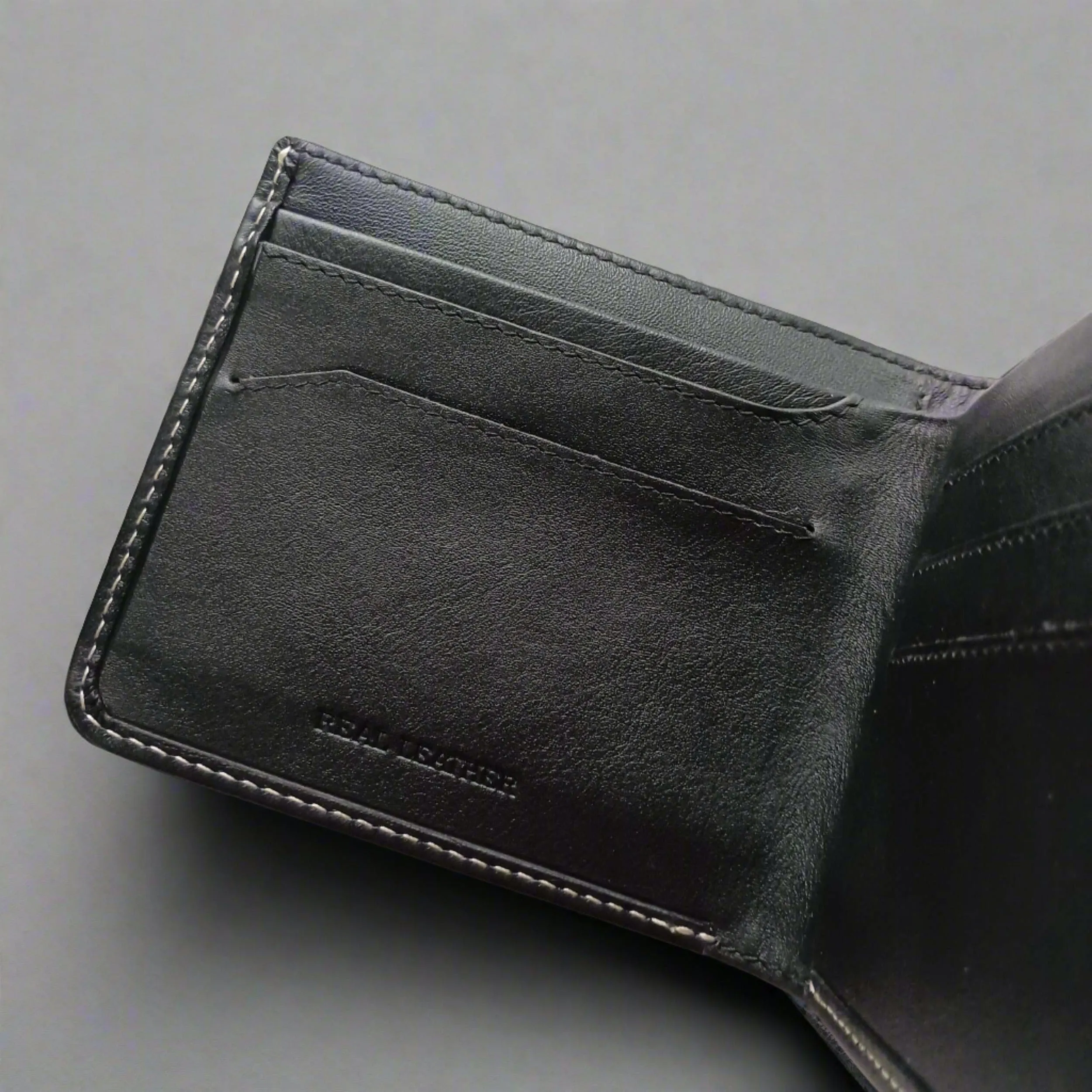 Personalised Slim Black Leather Wallet- KALGHI