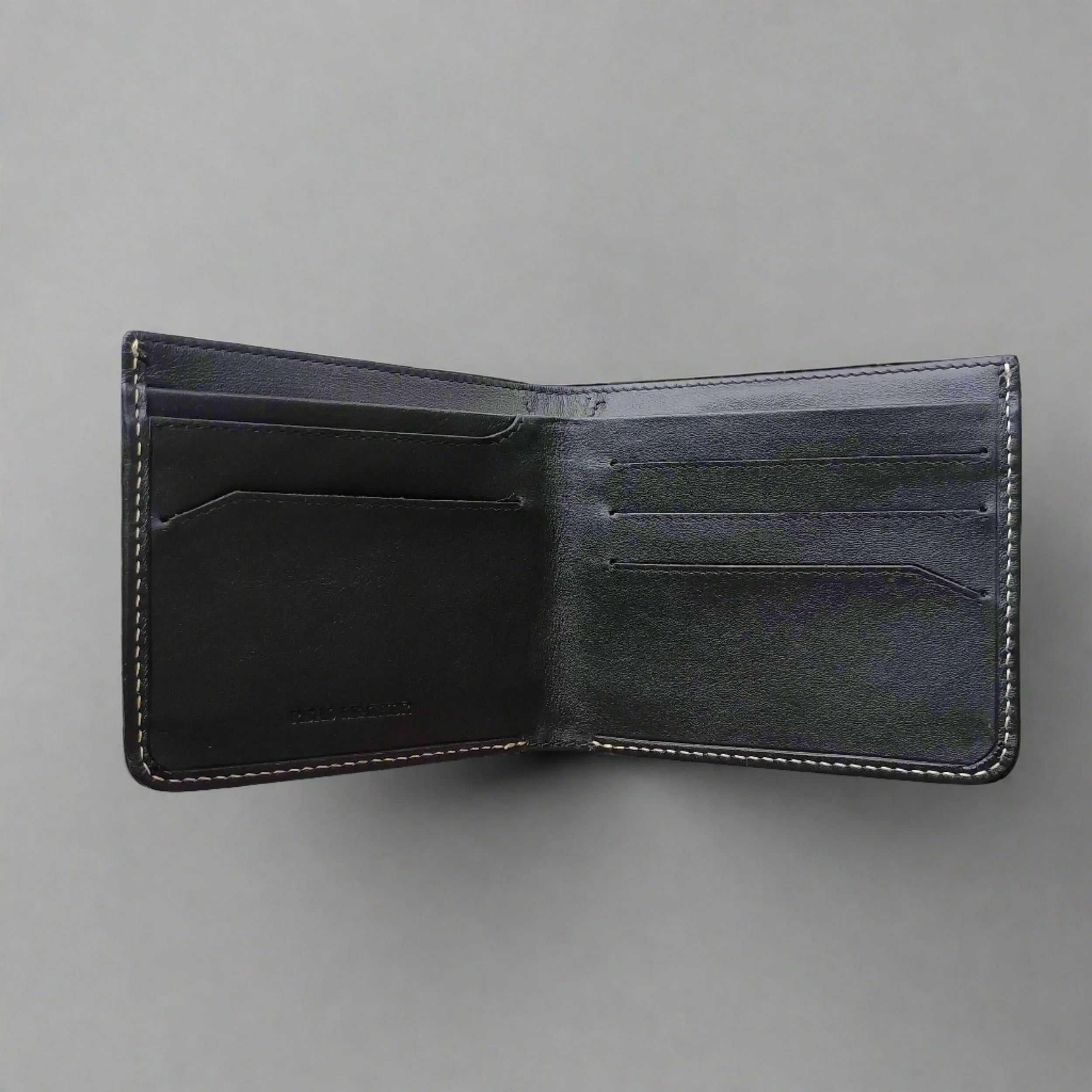 Personalised Slim Black Leather Wallet- KALGHI
