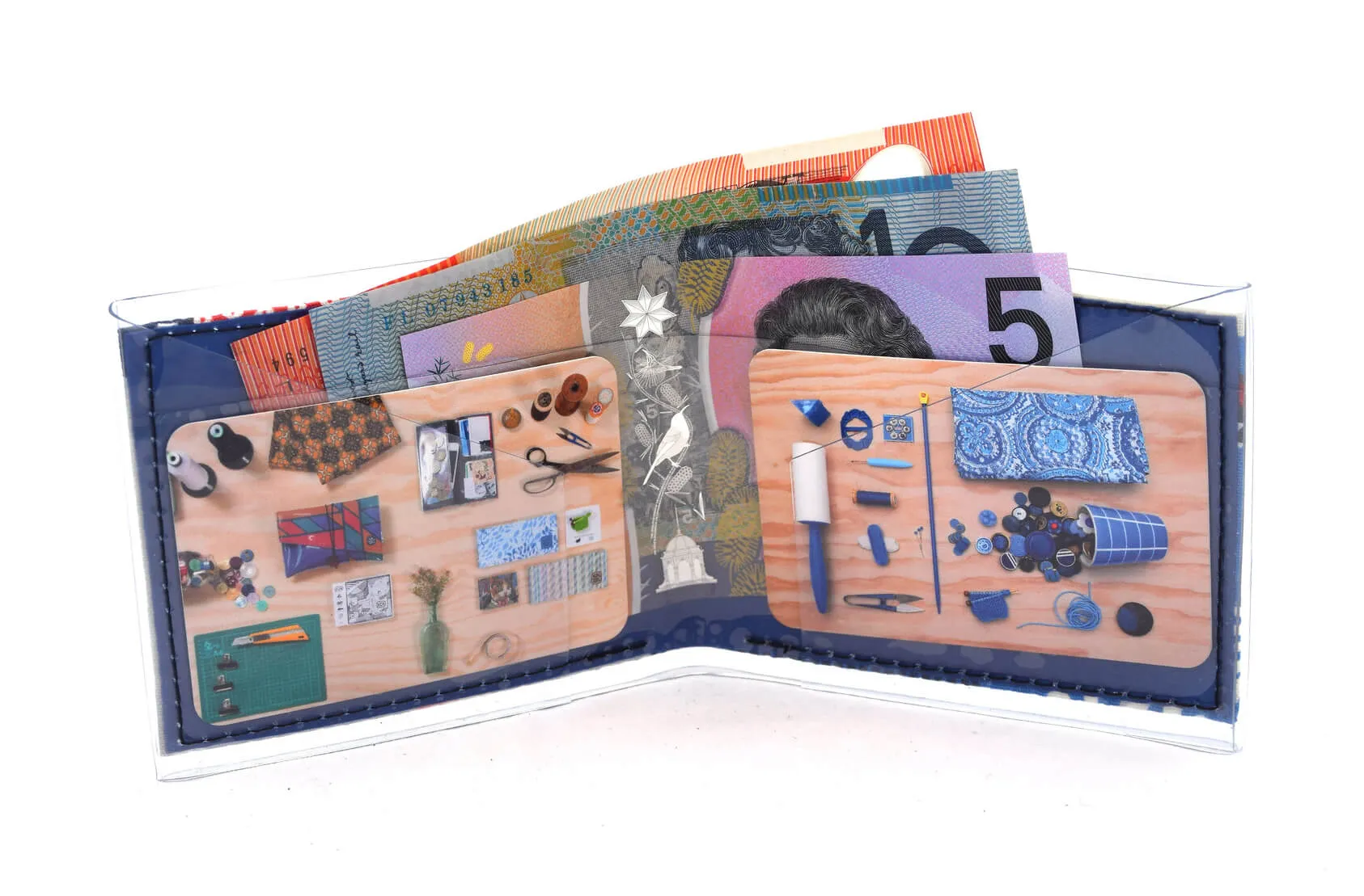 Pocket Wallet - Frida with parrots